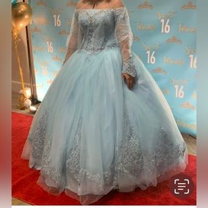 Powder blue ball gown - Quinceaera, Prom or formal occasion